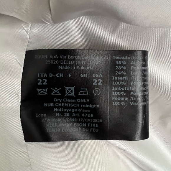 Cinzia Rocca Grey Alpaca Wool Short Coat With Nylon Insert - Picture 9 of 10